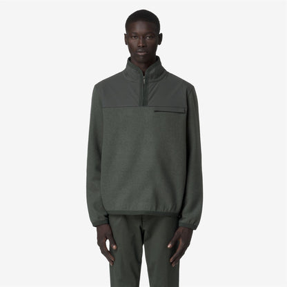 FLEURY WOOL NYLON MIX - Polaire - Pull-over - Homme - GREEN BLACKISH -Blue Airforce