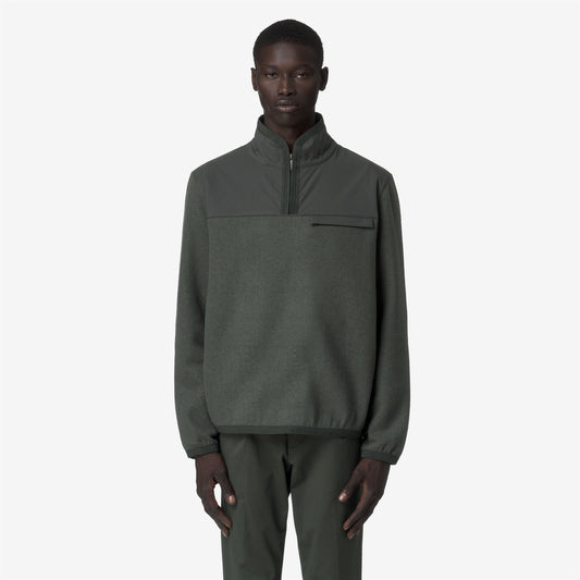 FLEURY WOOL NYLON MIX - Polaire - Pull-over - Homme - GREEN BLACKISH -Blue Airforce