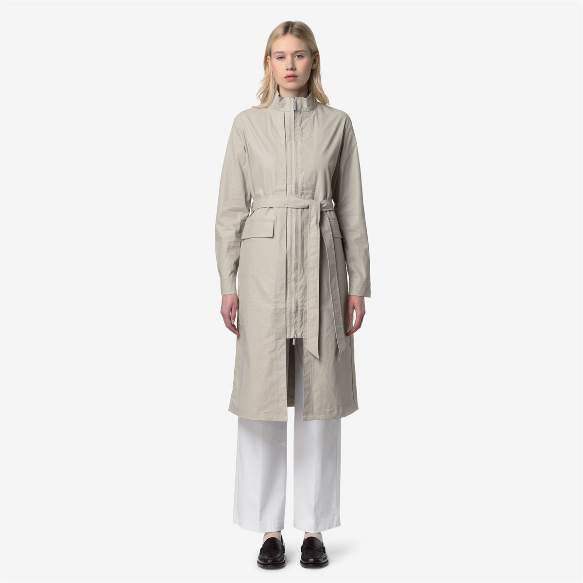 HORIEN NATURAL BLEND - Vestes - Long - Femme - BEIGE LT COMBO-BEIGE LT