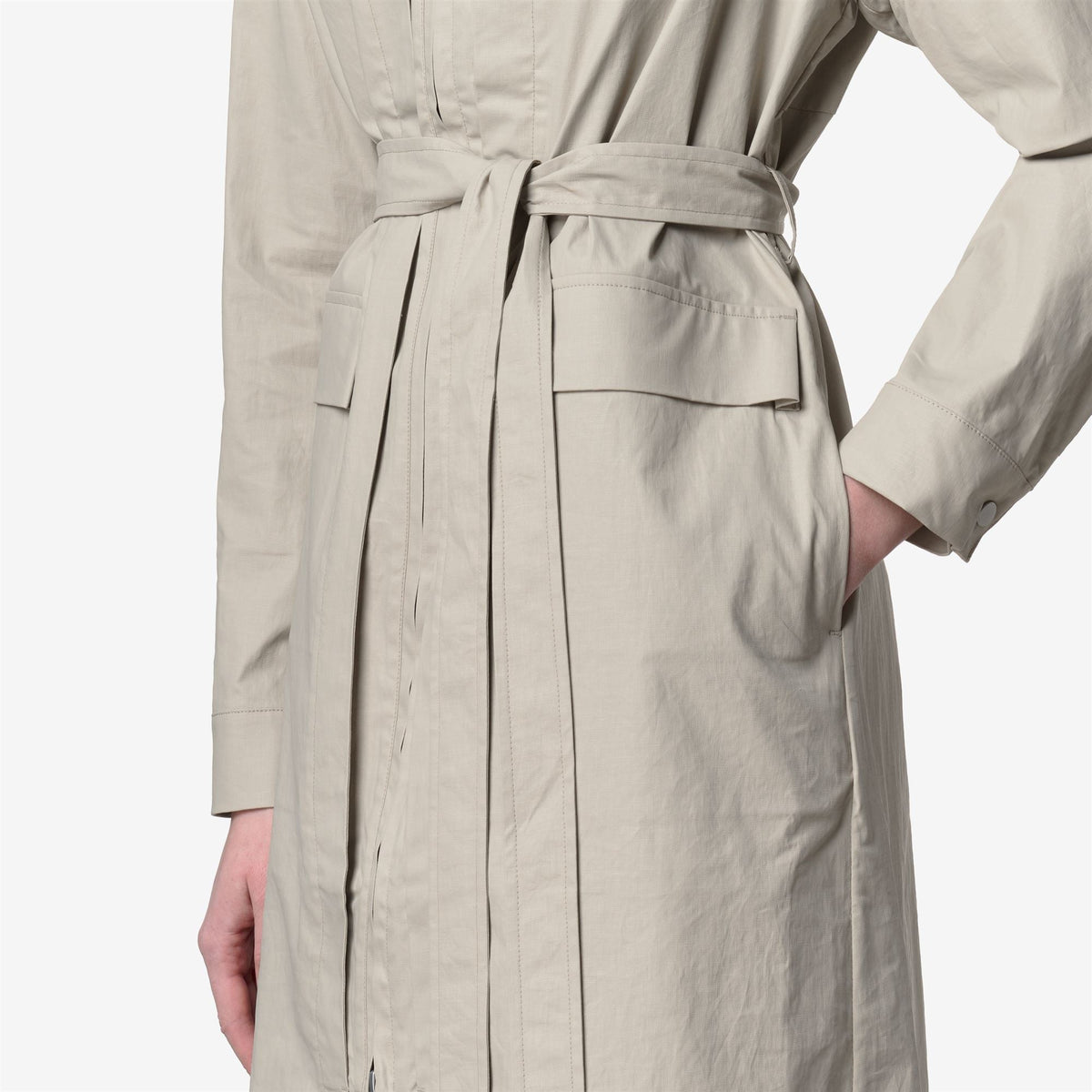 HORIEN NATURAL BLEND - Vestes - Long - Femme - BEIGE LT COMBO-BEIGE LT