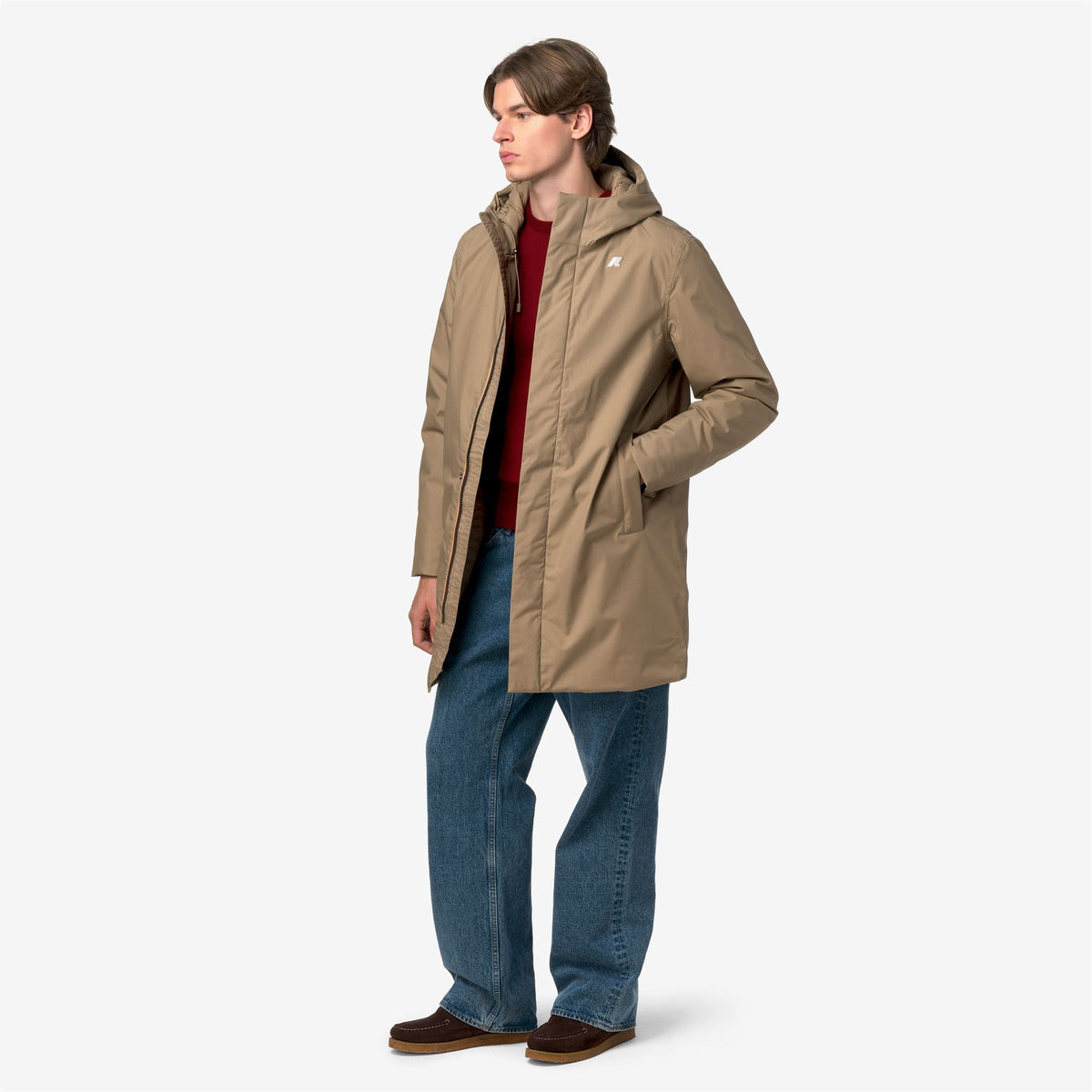 THOMAS WARM MICRO CANVAS - Vestes - Long - Homme - Beige Khaki
