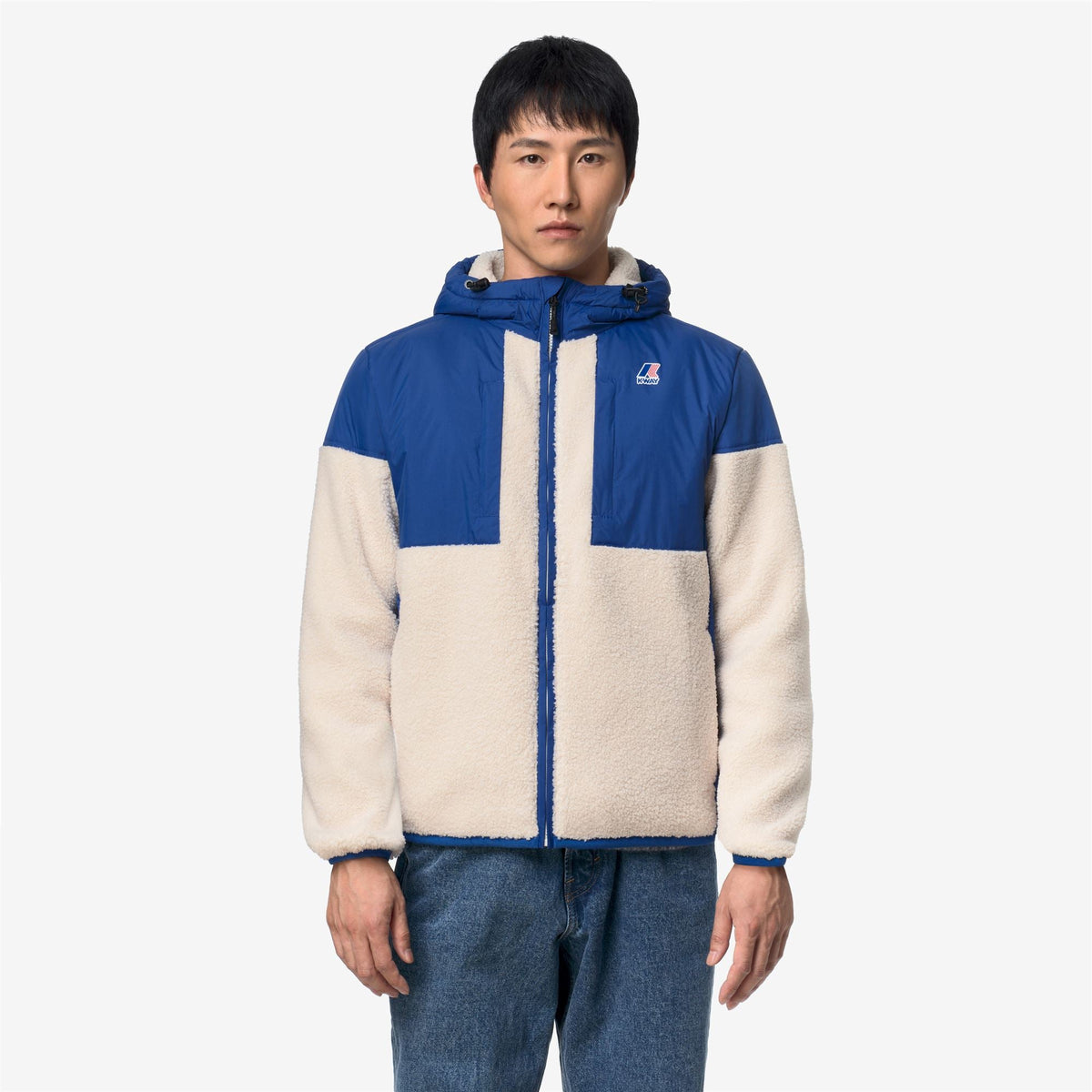SAMSON 4.0 ORSETTO - Polaire - Sweat à capuche zippé intégral - Unisexe - Blue Royal Marine-White Tofu