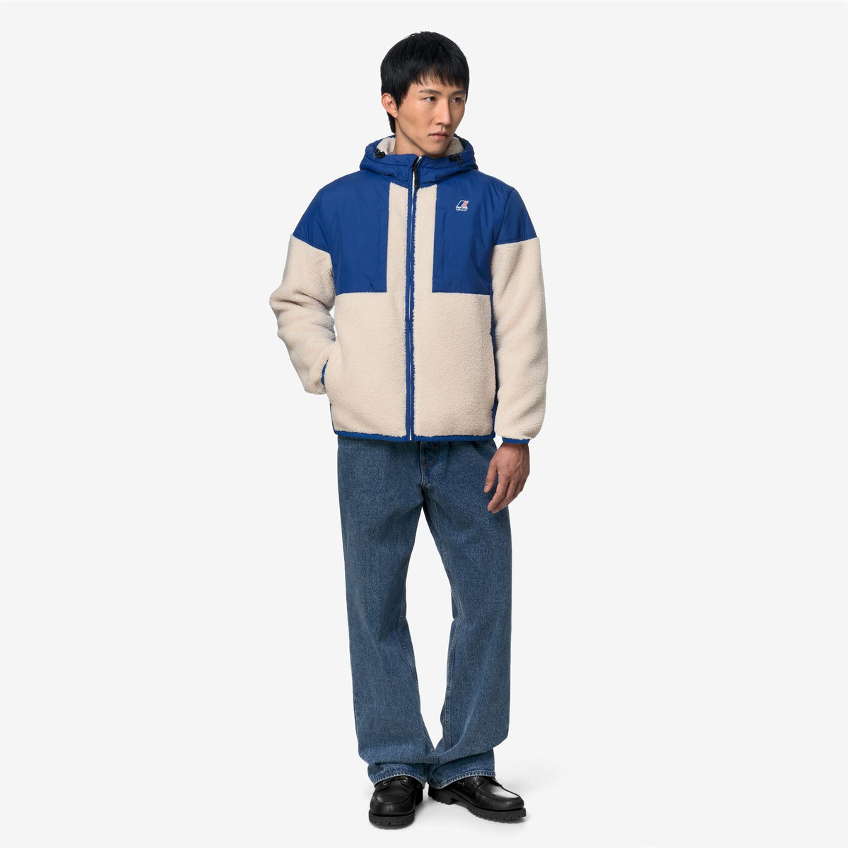 SAMSON 4.0 ORSETTO - Polaire - Sweat à capuche zippé intégral - Unisexe - Blue Royal Marine-White Tofu