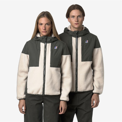 SAMSON 4.0 ORSETTO - Polaire - Sweat à capuche zippé intégral - Unisexe - GREEN BLACKISH--Ecru