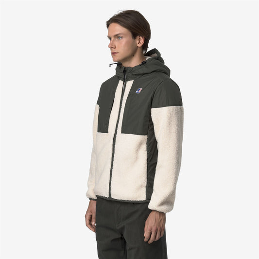 SAMSON 4.0 ORSETTO - Polaire - Sweat à capuche zippé intégral - Unisexe - GREEN BLACKISH--Ecru