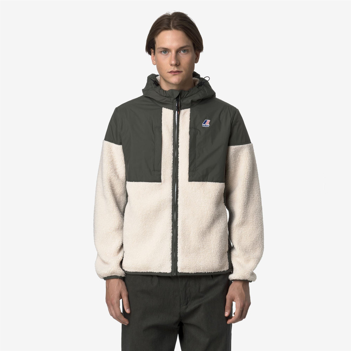 SAMSON 4.0 ORSETTO - Polaire - Sweat à capuche zippé intégral - Unisexe - GREEN BLACKISH--Ecru