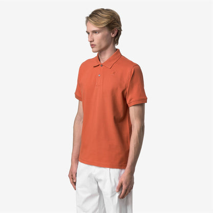 AMEDEE PIQUE SLIM - Polos - Polo - Homme - Orange Brownish