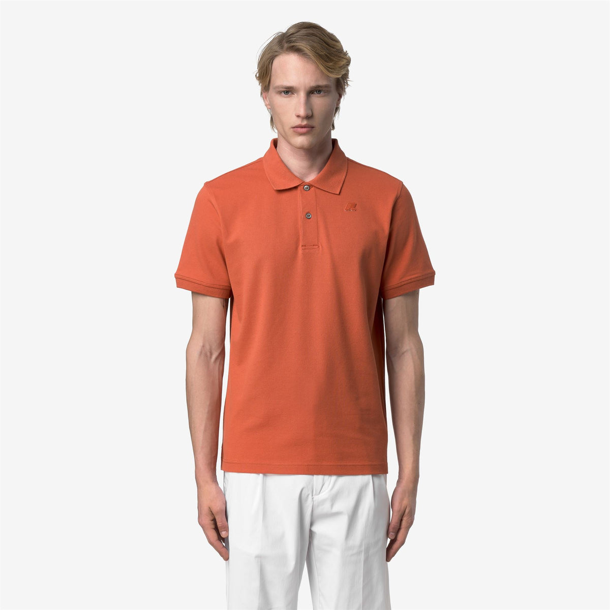 AMEDEE PIQUE SLIM - Polos - Polo - Homme - Orange Brownish