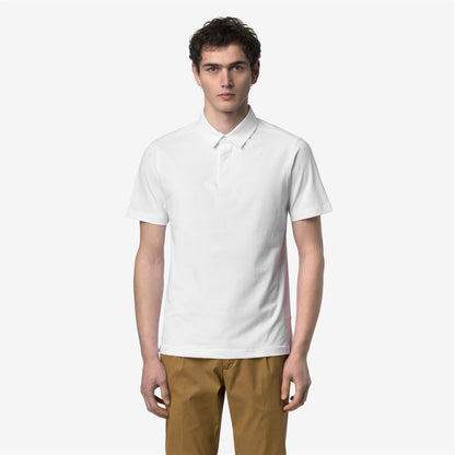 VIGGO LT STRETCH JERSEY SLIM - Polos - Polo - Homme - White-White