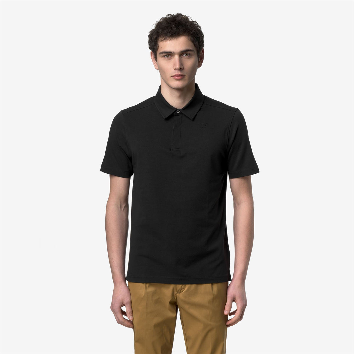 VIGGO LT STRETCH JERSEY SLIM - Polos - Polo - Homme - Black Pure-Black Pure