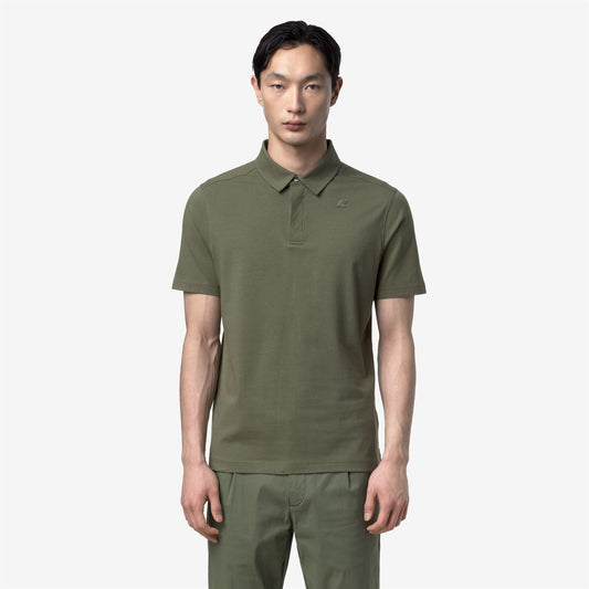VIGGO LT STRETCH JERSEY SLIM - Polos - Polo - Homme - Green Lichen