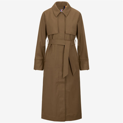 JESEL TECH WOOL BLEND - Vestes - Long - Femme - Brown Corda-Blue Depth