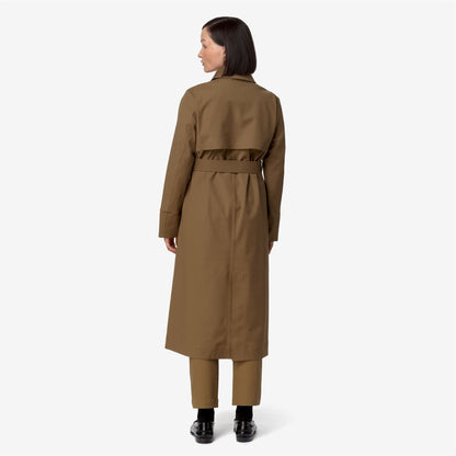 JESEL TECH WOOL BLEND - Vestes - Long - Femme - Brown Corda-Blue Depth