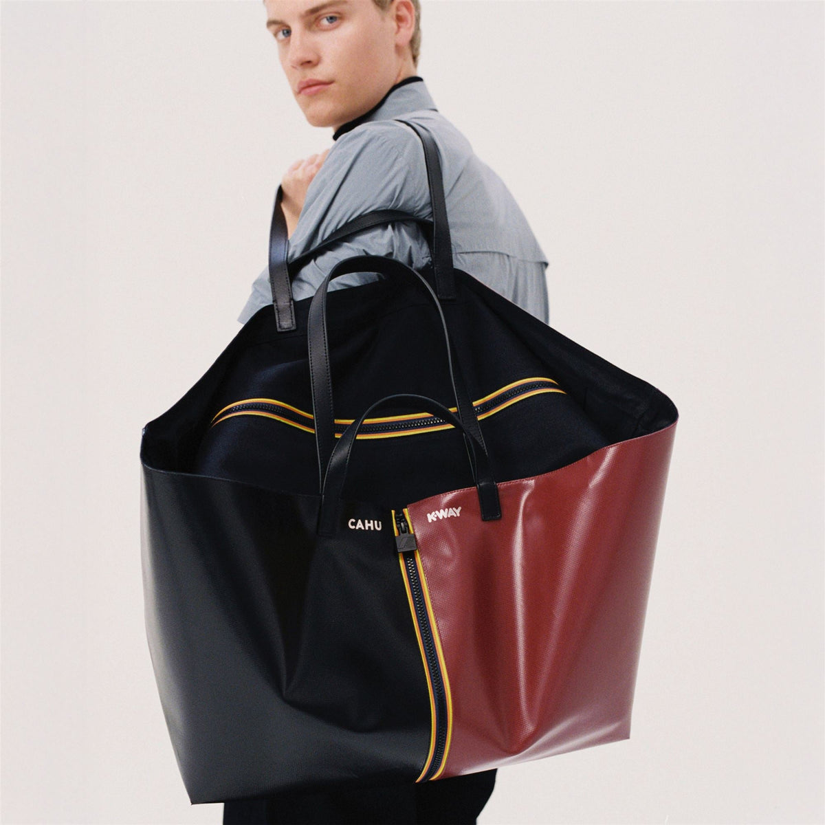 PRATIQUE LARGE - Sacs - Sac fourre-tout - Unisexe - Black-Red Dk Amaranto