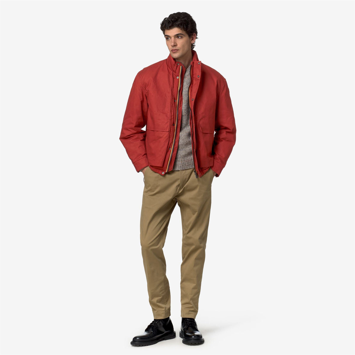 CARGI WAX COTTON NYLON - Vestes - Court - Homme - Red Dk Chili