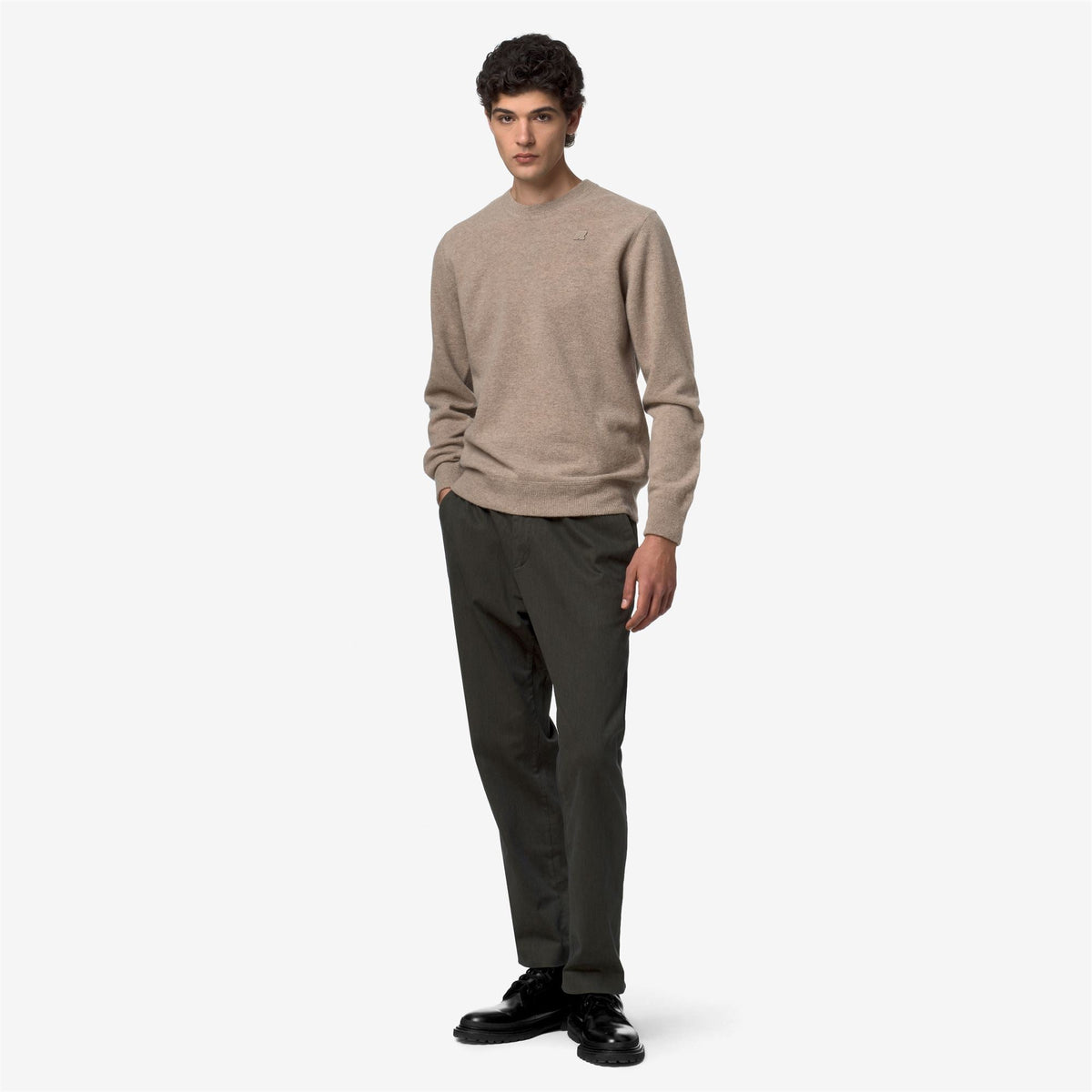 SEBASTIEN FLEECE STITCH - Maille - Pull-over - Homme - Beige Plaza