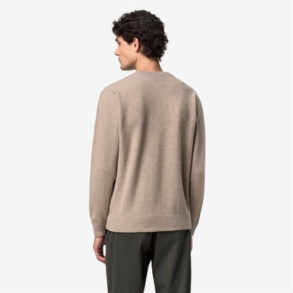 SEBASTIEN FLEECE STITCH - Maille - Pull-over - Homme - Beige Plaza