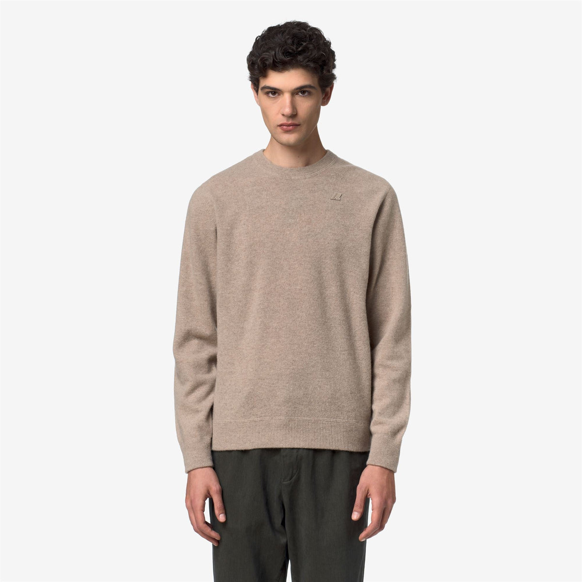 SEBASTIEN FLEECE STITCH - Maille - Pull-over - Homme - Beige Plaza