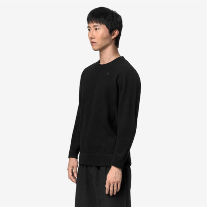 SEBASTIEN FLEECE STITCH - Maille - Pull-over - Homme - Black Pure