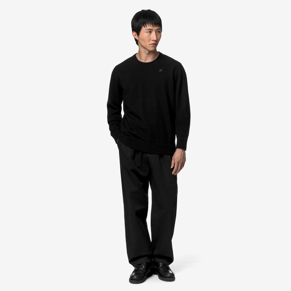 SEBASTIEN FLEECE STITCH - Maille - Pull-over - Homme - Black Pure