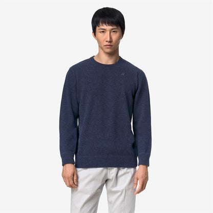 SEBASTIEN FLEECE STITCH - Maille - Pull-over - Homme - Blue Dusty
