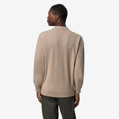 GLEREN FLEECE STITCH - Maille - Polo - Homme - Beige Plaza