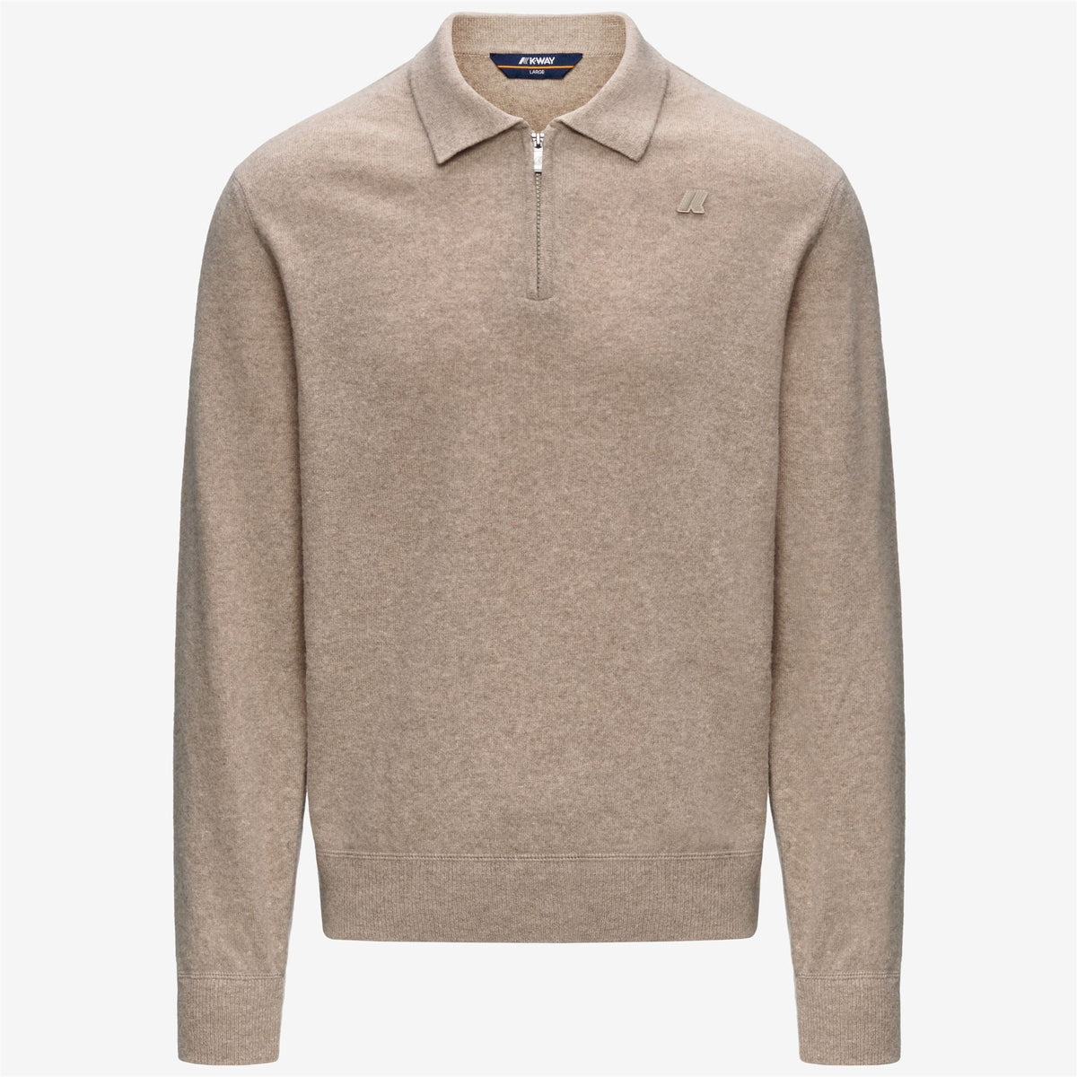 GLEREN FLEECE STITCH - Maille - Polo - Homme - Beige Plaza