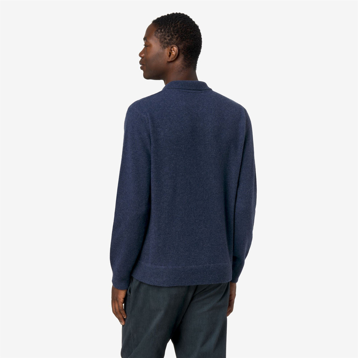 GLEREN FLEECE STITCH - Maille - Polo - Homme - Blue Dusty