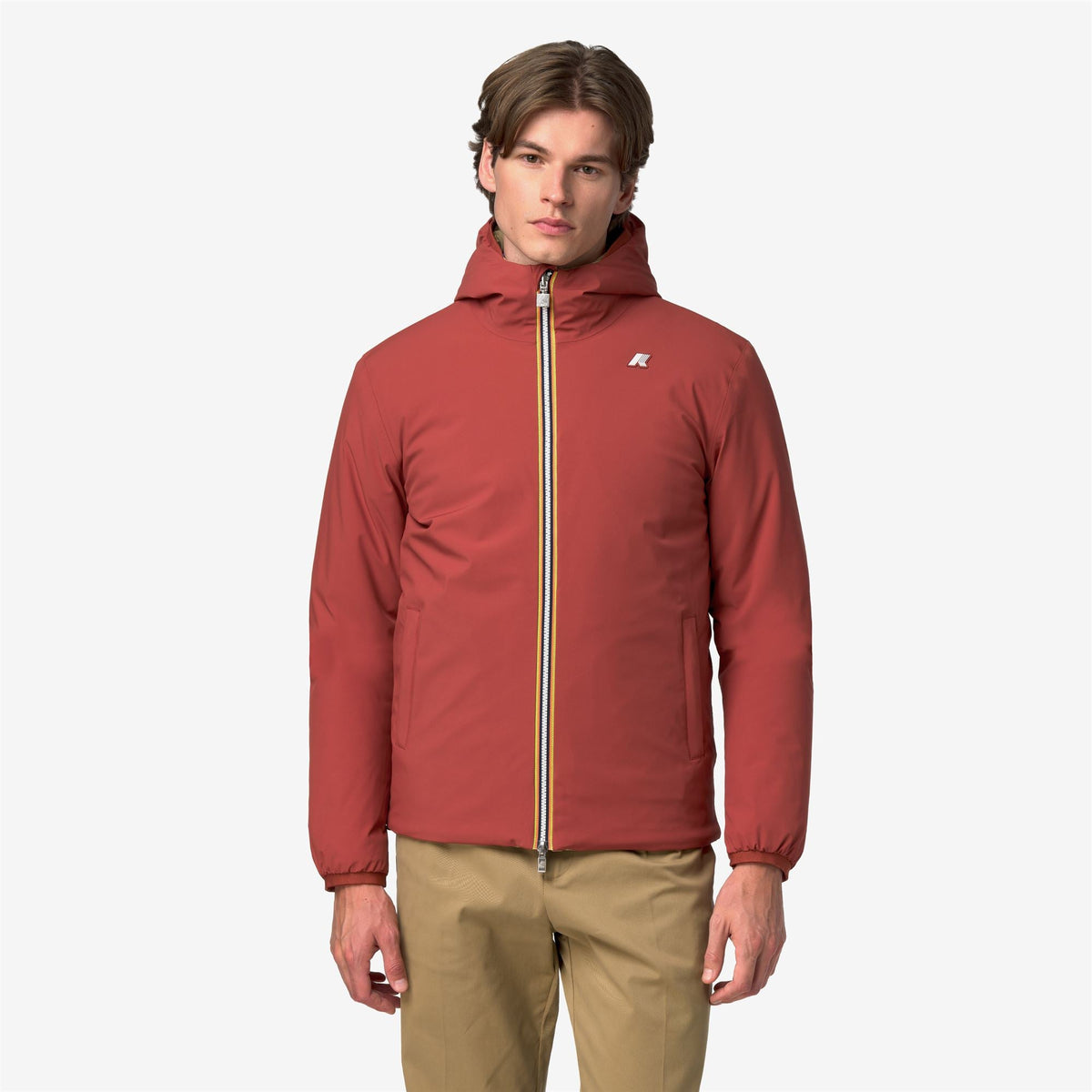JACK ST WARM DOUBLE - Vestes - Court - Homme - Red Dk Chili-Beige Khaki