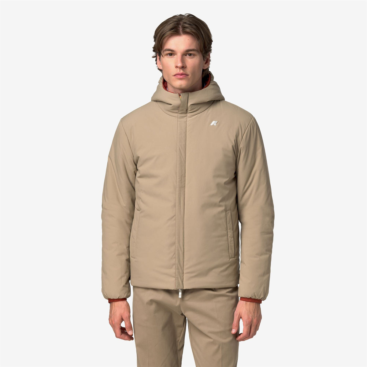 JACK ST WARM DOUBLE - Vestes - Court - Homme - Red Dk Chili-Beige Khaki