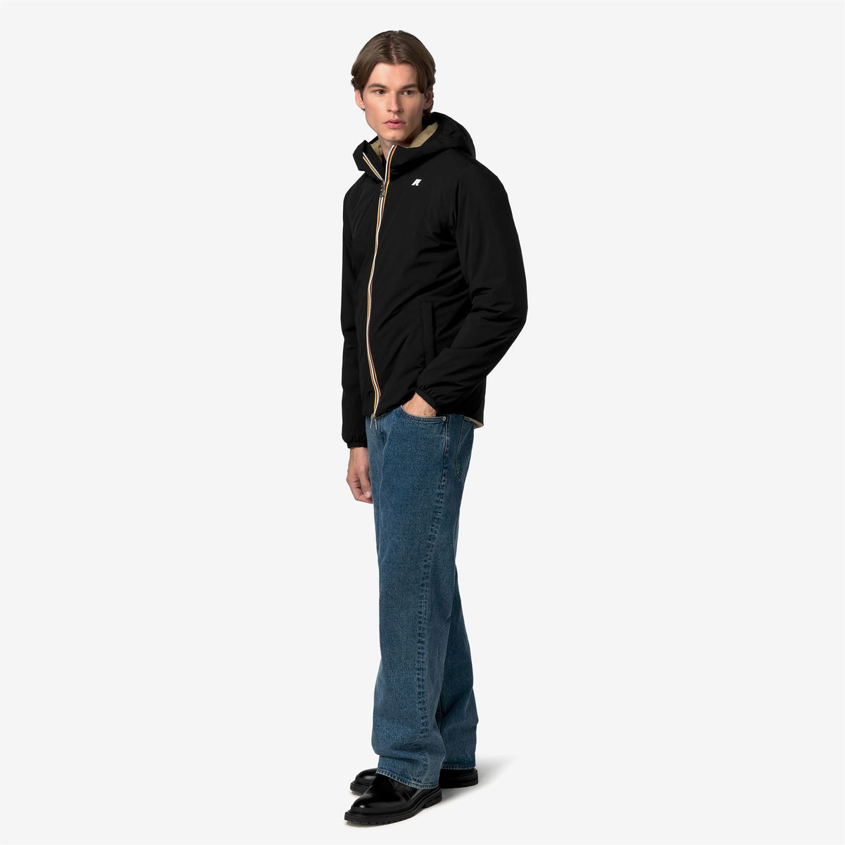 JACK ST WARM DOUBLE - Vestes - Court - Homme - Black Pure-Beige Khaki