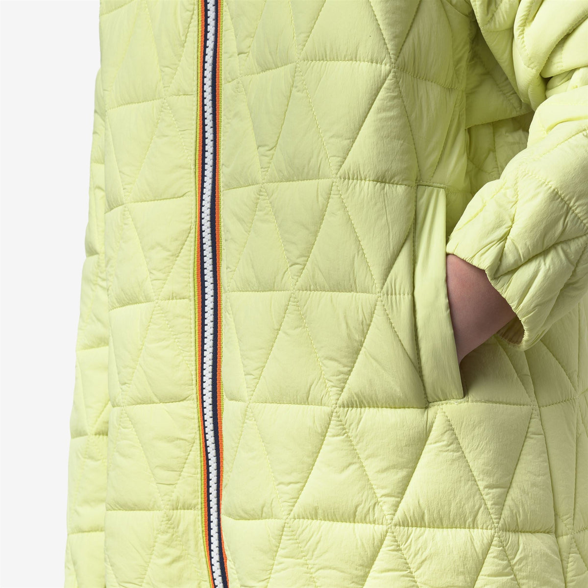P. MADLAINE DIAMOND QUILTED WARM - Vestes - Court - Fille - Yellow Lime