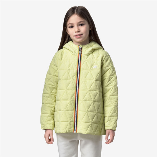 P. MADLAINE DIAMOND QUILTED WARM - Vestes - Court - Fille - Yellow Lime