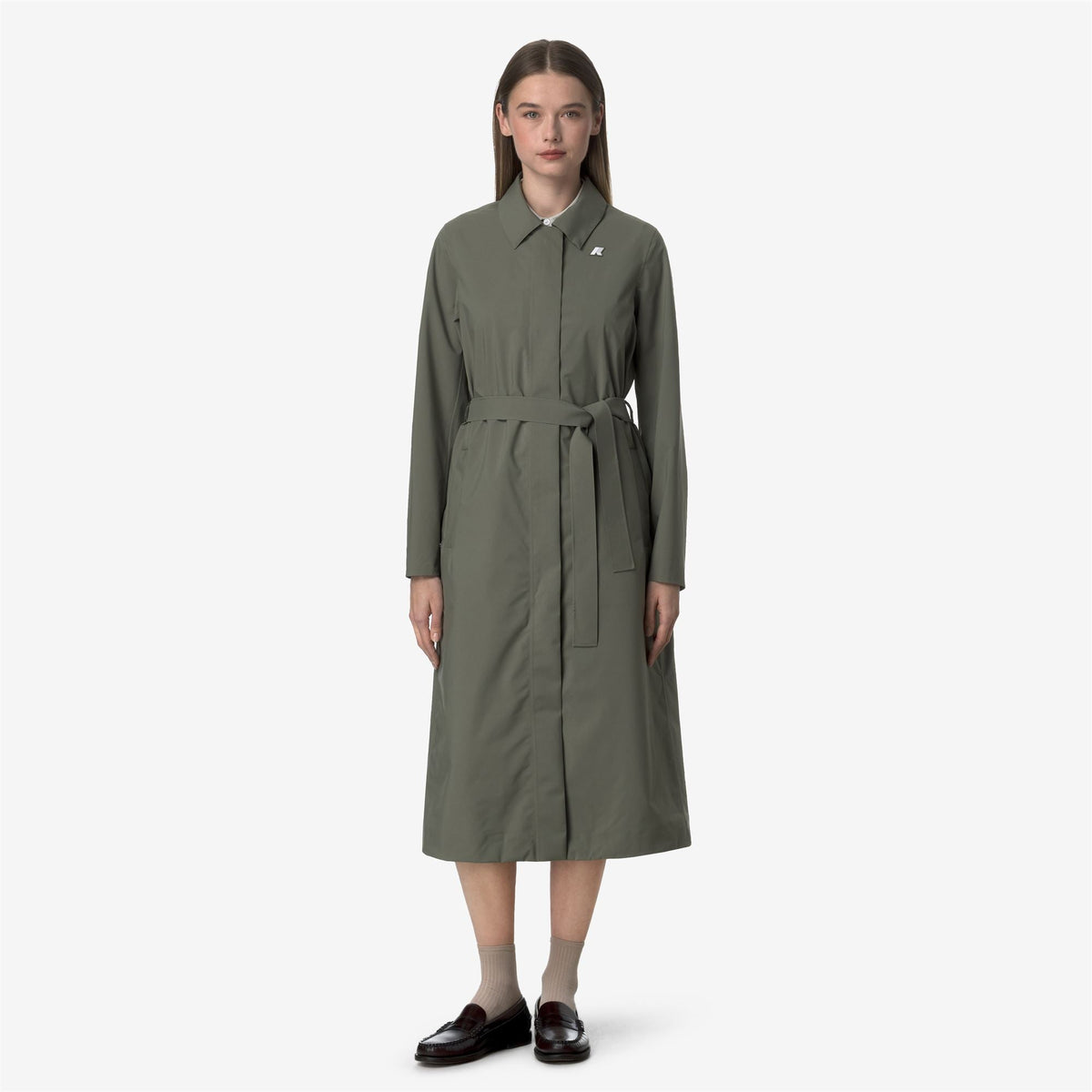 BARBRA STRETCH 2L - Vestes - Long - Femme - Green Lichen