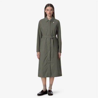 BARBRA STRETCH 2L - Vestes - Long - Femme - Green Lichen