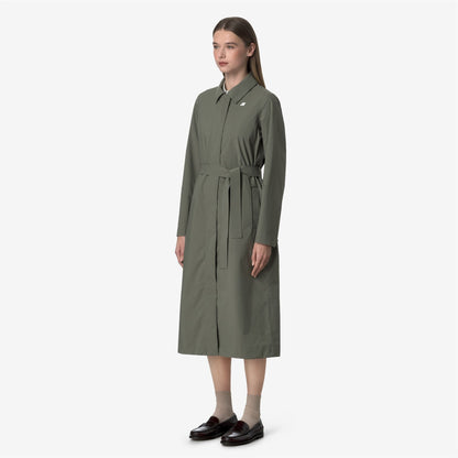 BARBRA STRETCH 2L - Vestes - Long - Femme - Green Lichen