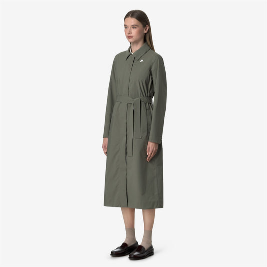 BARBRA STRETCH 2L - Vestes - Long - Femme - Green Lichen