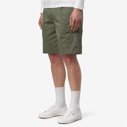 SERJE TWILL TECH - Shorts - Cargo - Homme - Green Lichen