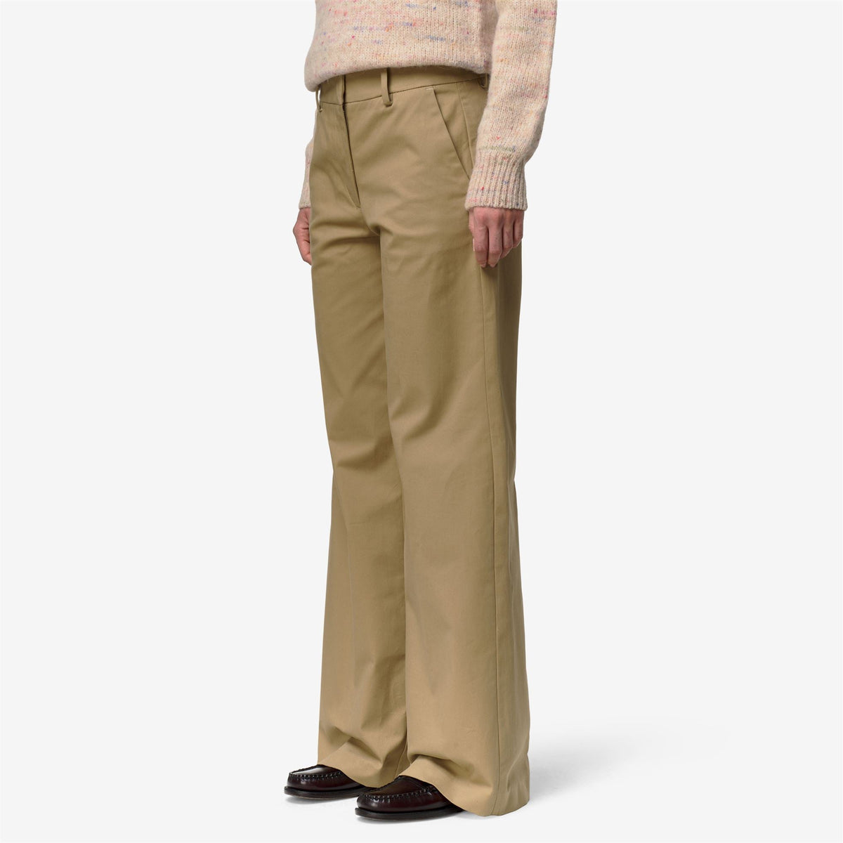 TYANNE TWILL TECH PEACH - Pantalon - Chino - Femme - Beige Khaki