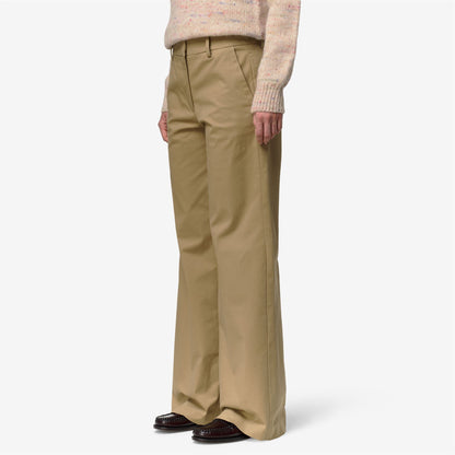 TYANNE TWILL TECH PEACH - Pantalon - Chino - Femme - Beige Khaki