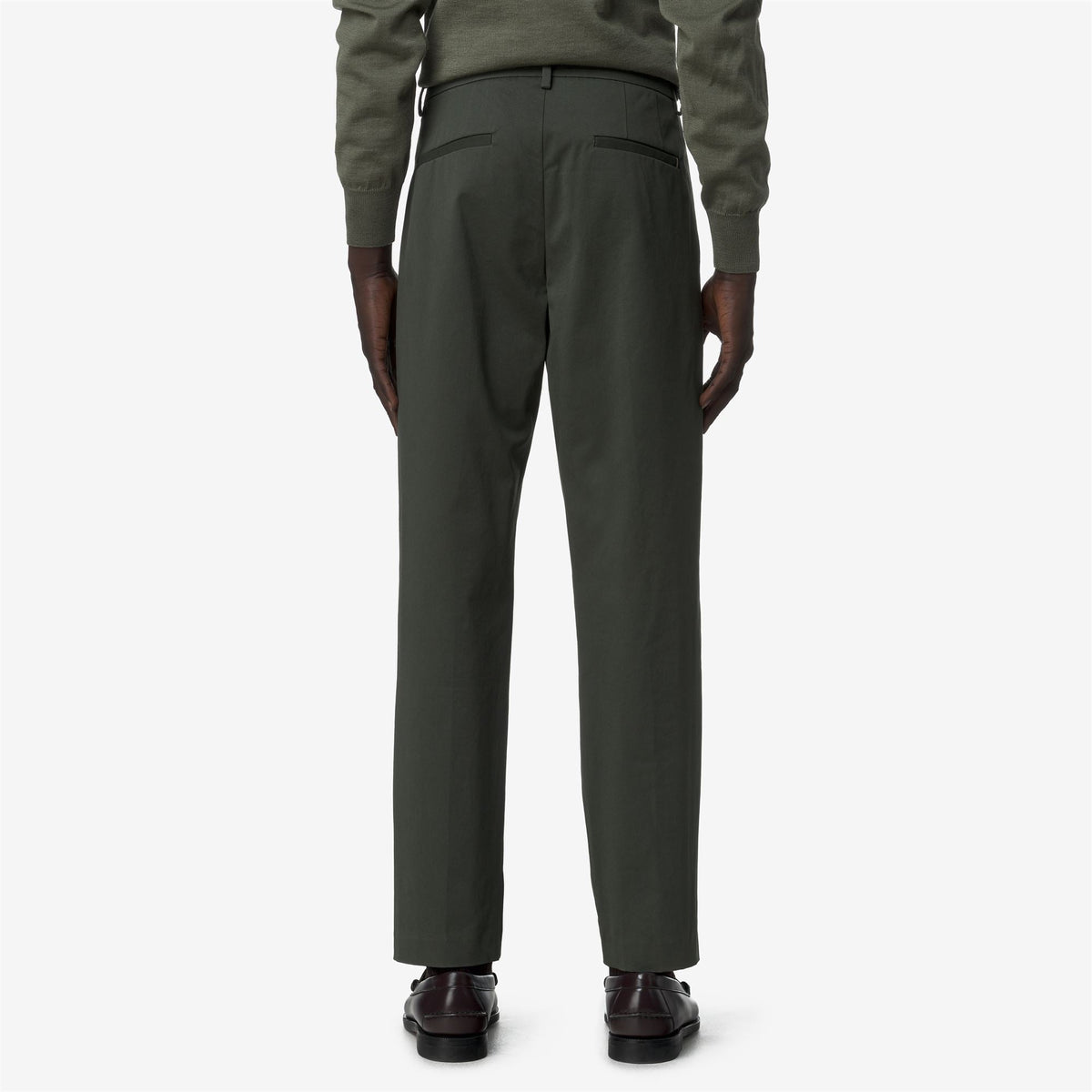 AILTON TWILL TECH PEACH - Pantalon - Chino - Homme - GREEN BLACKISH