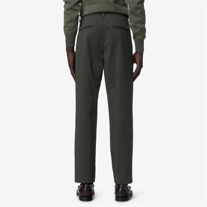 AILTON TWILL TECH PEACH - Pantalon - Chino - Homme - GREEN BLACKISH