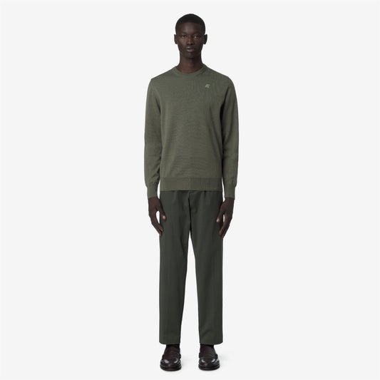 AILTON TWILL TECH PEACH - Pantalon - Chino - Homme - GREEN BLACKISH