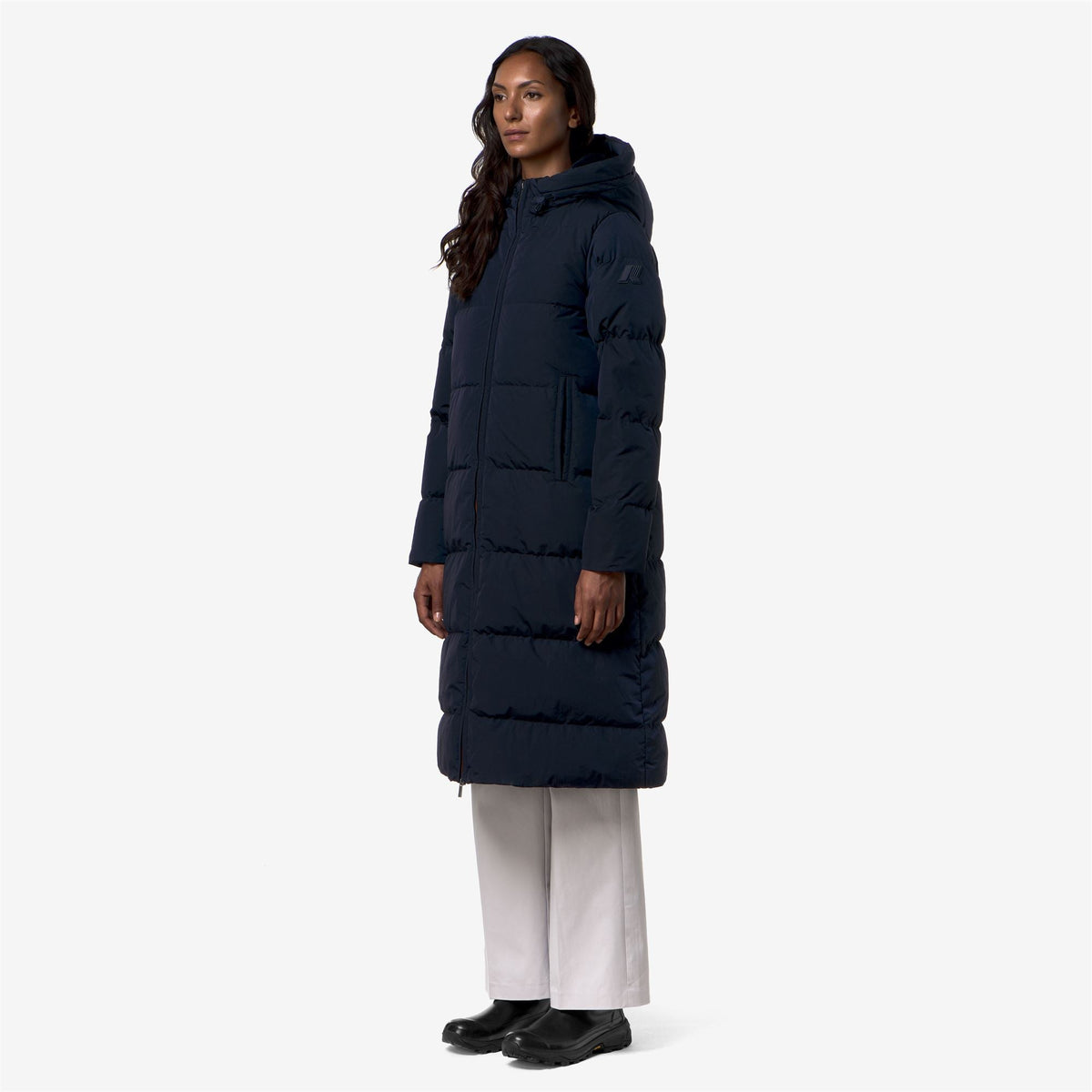 DINA SHINY NYLON FUR - Vestes - Long - Femme - Blue Depth