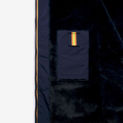 DINA SHINY NYLON FUR - Vestes - Long - Femme - Blue Depth