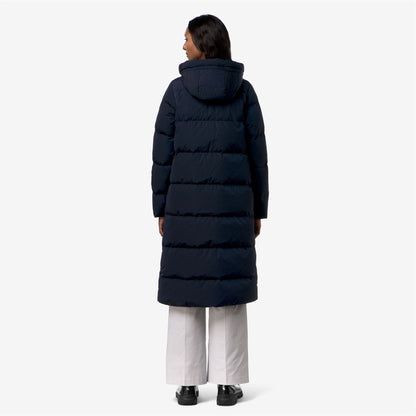 DINA SHINY NYLON FUR - Vestes - Long - Femme - Blue Depth