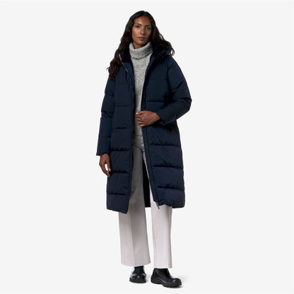 DINA SHINY NYLON FUR - Vestes - Long - Femme - Blue Depth