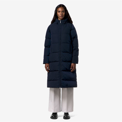 DINA SHINY NYLON FUR - Vestes - Long - Femme - Blue Depth