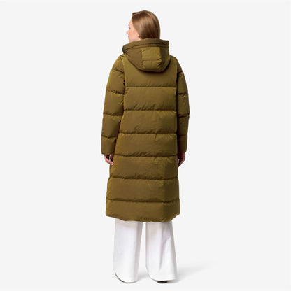 DINA SHINY NYLON FUR - Vestes - Long - Femme - BROWN