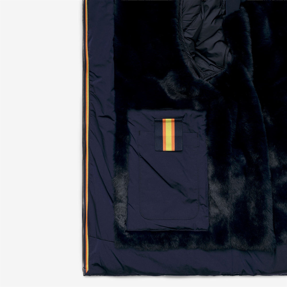 DONNA SHINY NYLON FUR - Vestes - Court - Femme - Blue Depth